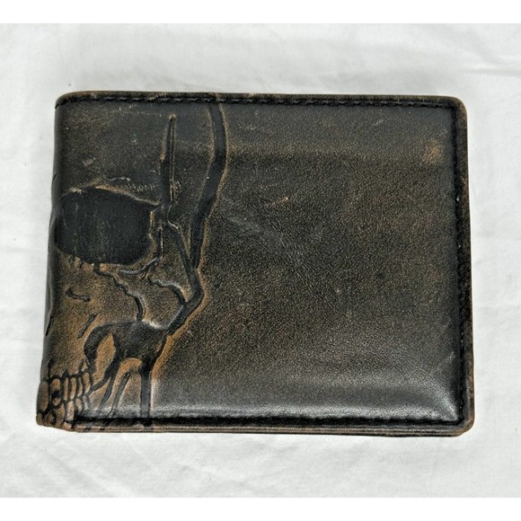house of jack Other - House of Jack Co. Skull Bifold Wallet for Men with 4.25″ L × 3.5″ H